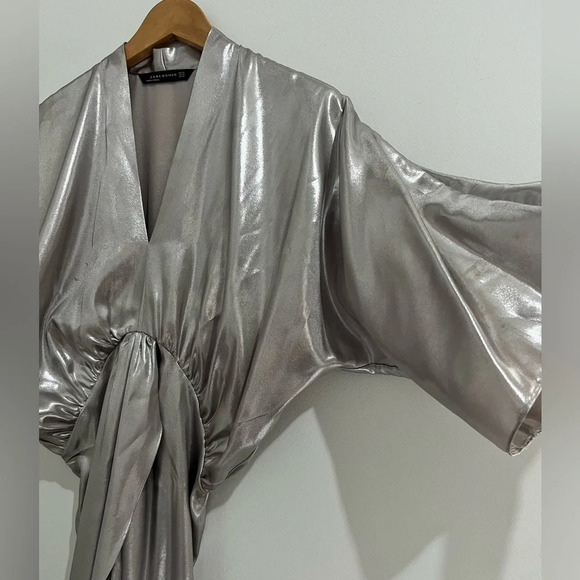 Zara Draped Dress Size XS - Picture 4 of 9